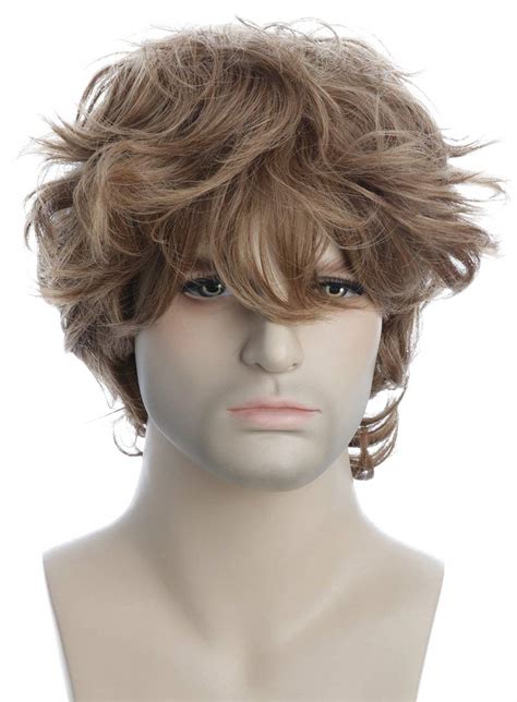 cosplay wig brown|short brown male cosplay wig.